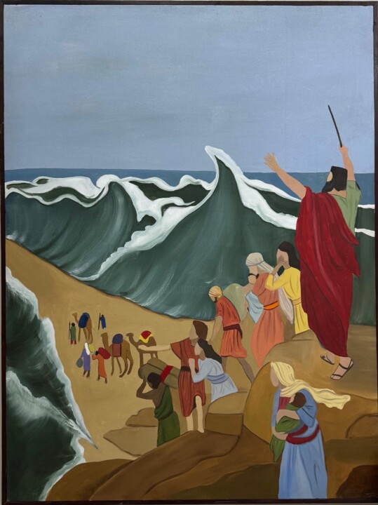 The Parting of the Sea 绘画, 48x36 in