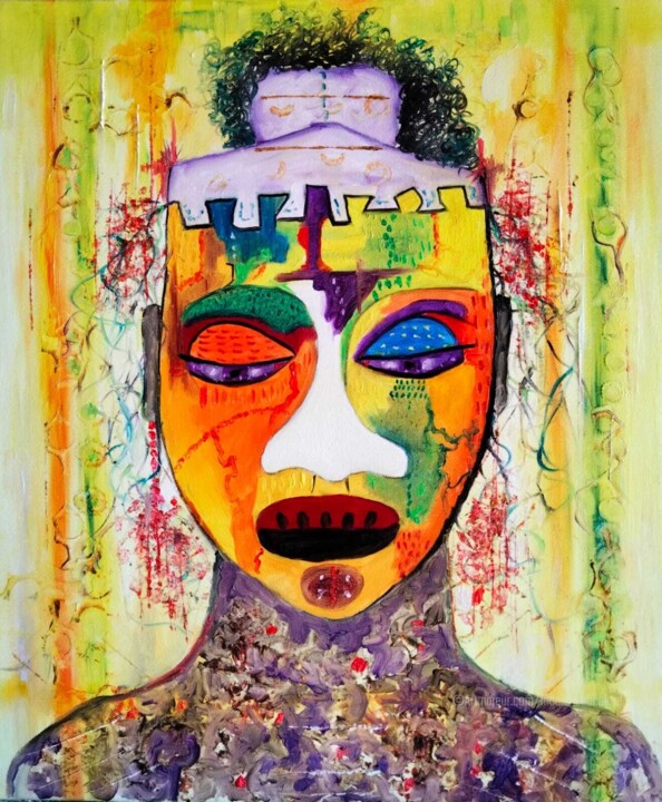 Masque 绘画, 21.7x18.1 in