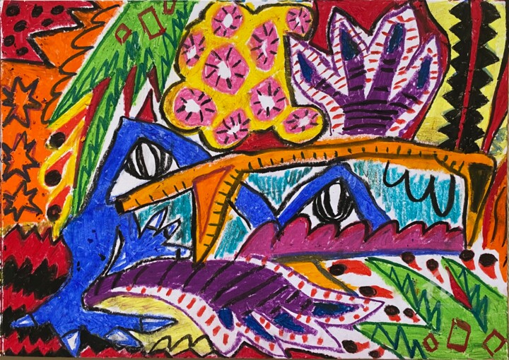 The Bird of Happiness 图画, 82.7x116.9 in