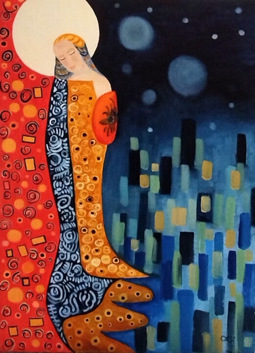 Insomnia - Between Dream and Reality 绘画, 23.6x15.8 in