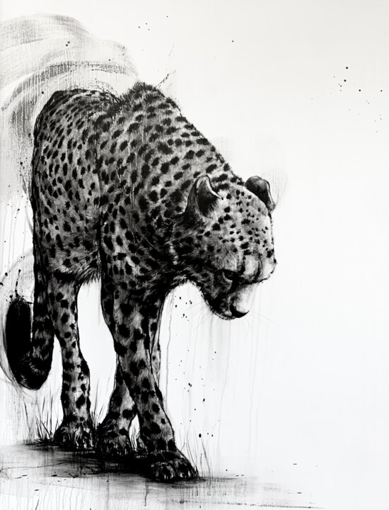 Felidae 1 绘画, 45.7x35 in
