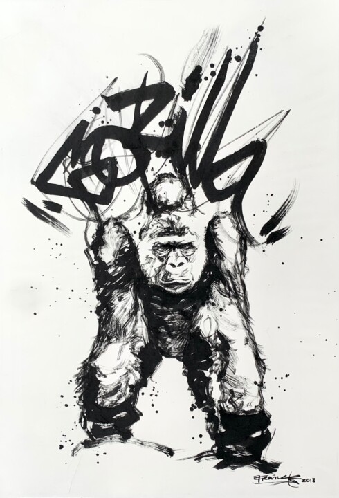 Gorilla 绘画, 24.8x17.3 in