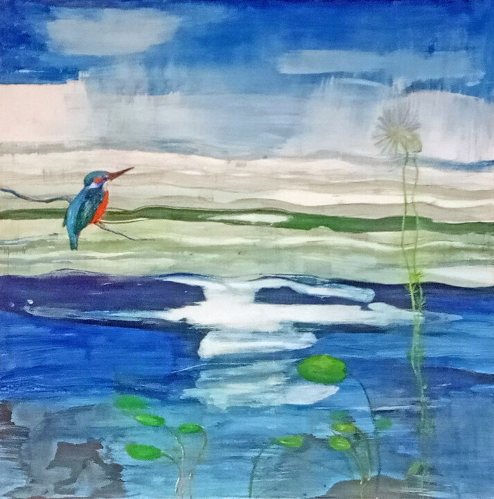 Landfish 绘画, 7.9x7.9 in