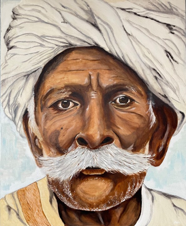 L'homme à la moustache 绘画, 23.8x19.7 in