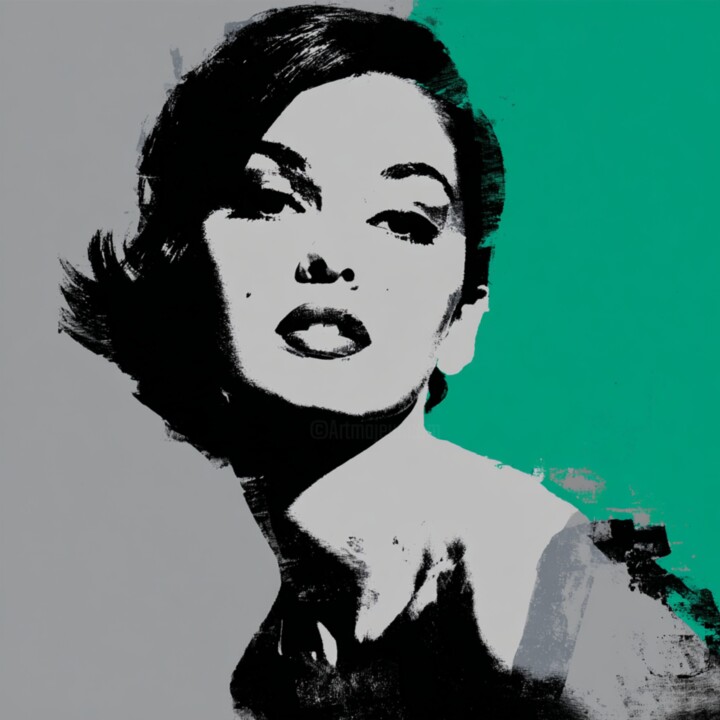 GREEN SPLASH 绘画, 19.7x19.7 in