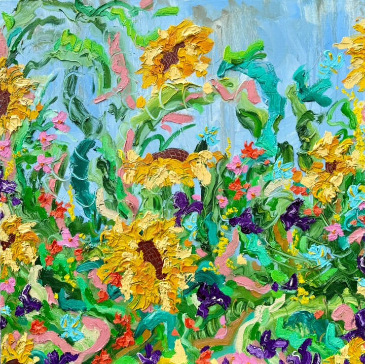 Last Bloom at Sans Souci Deux 绘画, 36x36 in