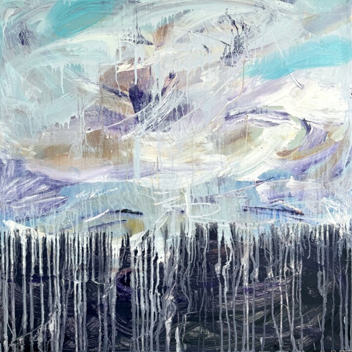 Kyiv Skyline 绘画, 39.4x39.4 in
