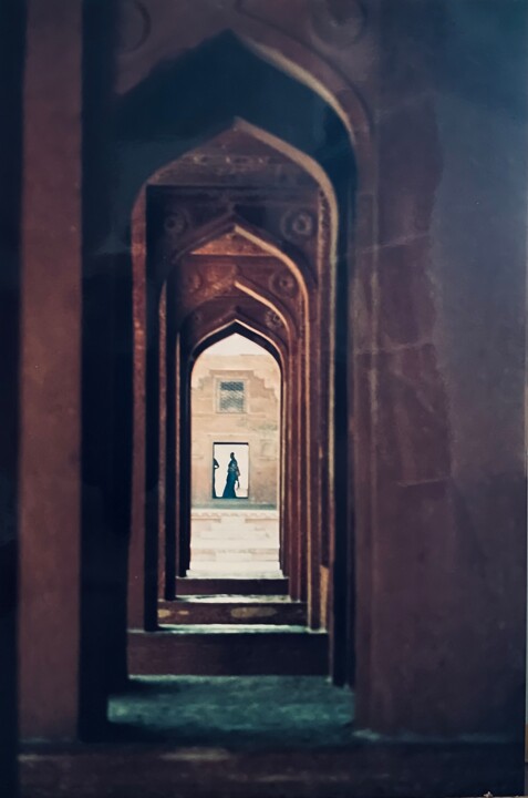 Agra silhouette en sari 摄影, 11.8x7.9 in