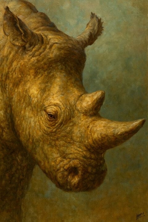 Rhino 绘画, 21.3x14.2 in