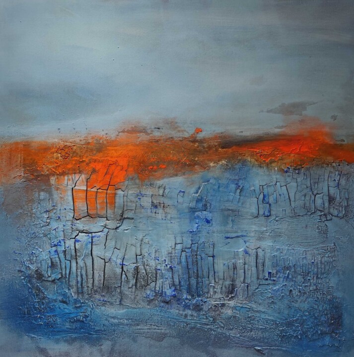 ON FIRE 绘画, 31.5x31.5 in
