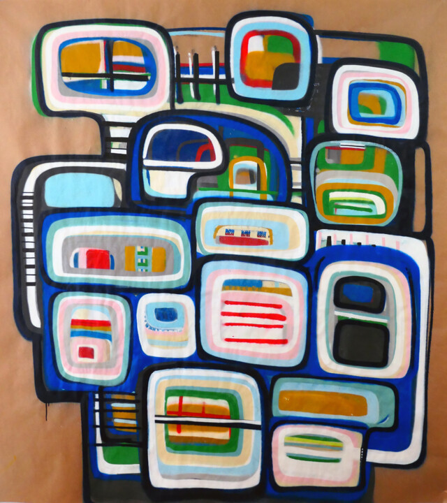 PANTA REI 绘画, 70.9x63 in