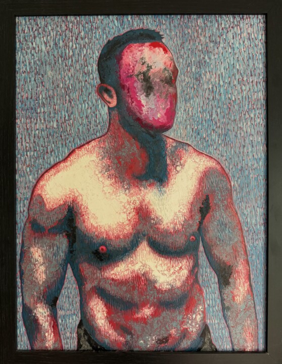 Give Him a Mask and He Will Tell You the Truth n.3 绘画, 23.6x17.3 in