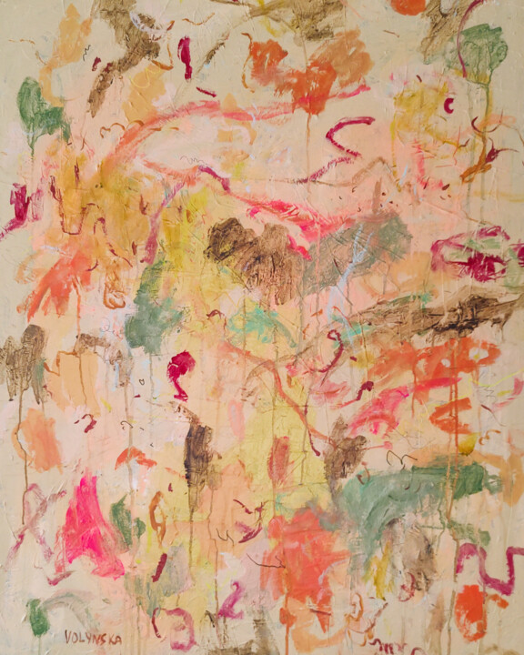 Sunset feeling abstract painting 绘画, 36.2x28.7 in
