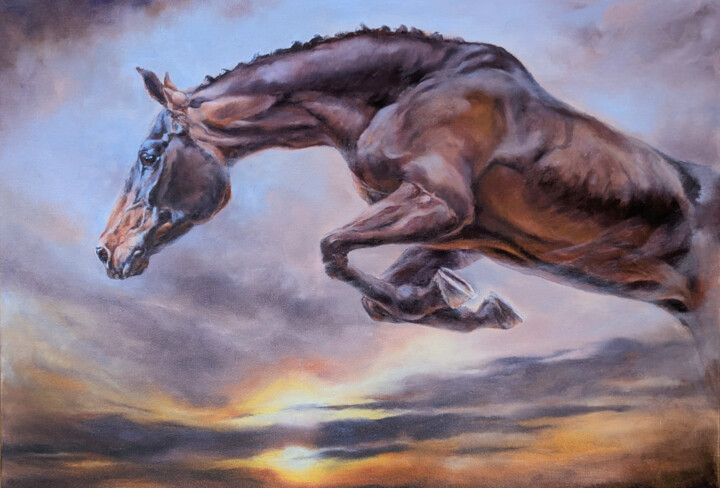 Jump over the sun 绘画, 27.6x39.4 in