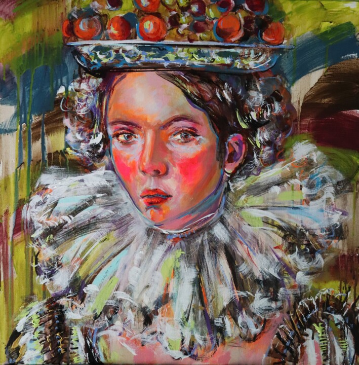 Crown of Plenty Painting, 23.6x23.6 in