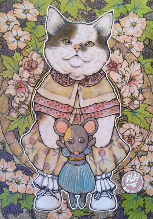 いつもふたりで 绘画, 9.1x6.3 in