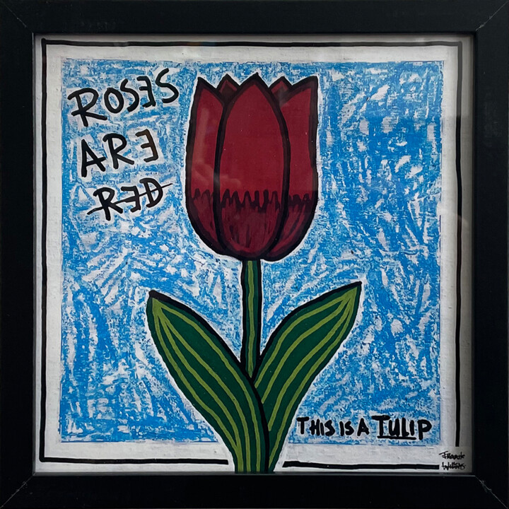 Limited Edt. Art Print – ROSES ARE RED / THIS IS A TULIP (RE 印花与版画, 8.9x8.9 in