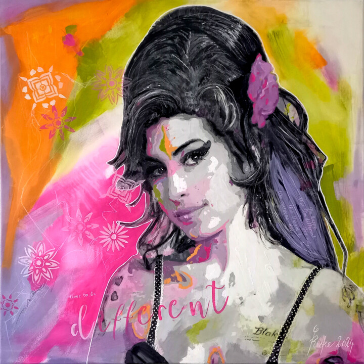 Amy I - (time to be) different 绘画, 39.4x39.4 in