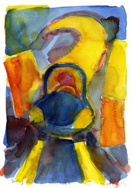 Auto/Selbster (150217.1) 绘画, 13.4x9.5 in