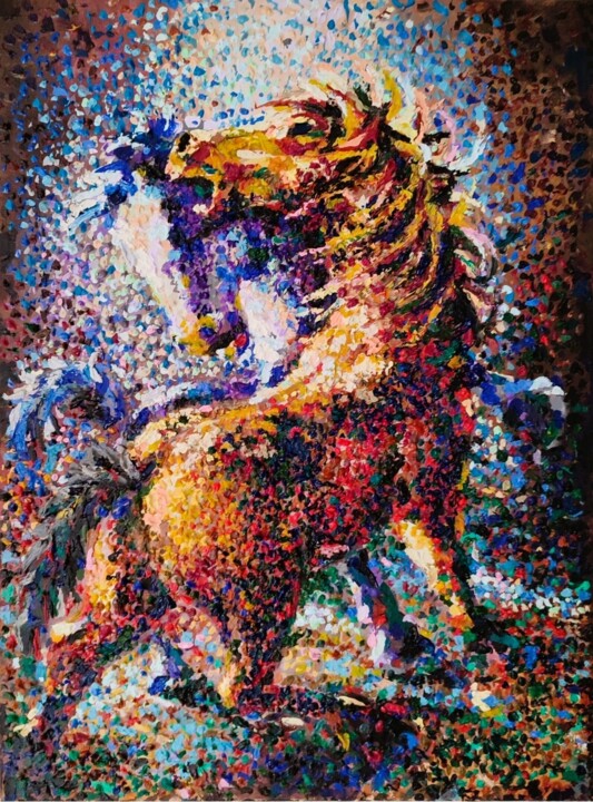 Pintura intitulada "Rhythm of Freedom" por Mark Art, Obras de arte originais, Óleo