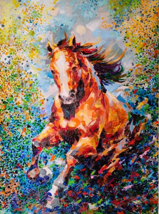 Pintura intitulada "Breath" por Mark Art, Obras de arte originais, Óleo