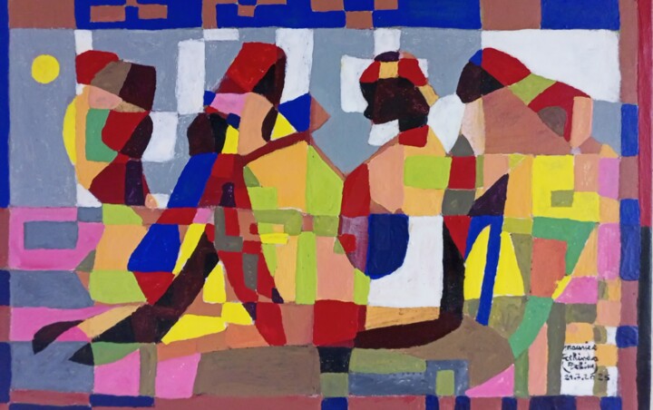 Scène récréative 绘画, 15x21.7 in