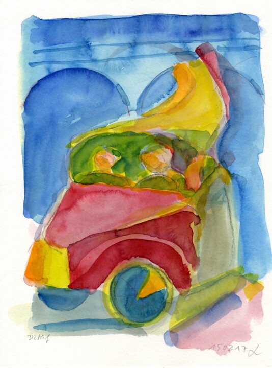 Auto/Selbster (150217.5) 绘画, 12.6x9.5 in