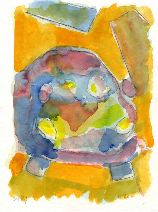Auto/Selbster (150223.1) 绘画, 13.4x9.5 in