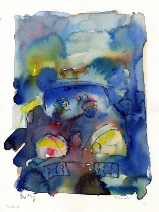 Auto/Selbster (150223.4) 绘画, 12.6x9.5 in