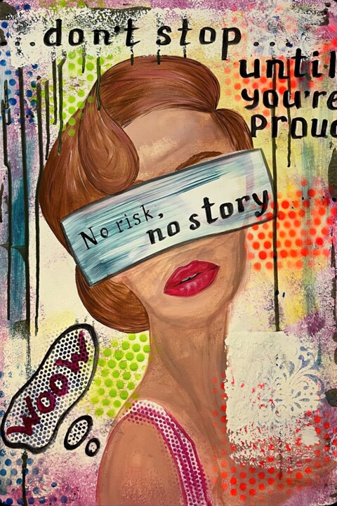 Don't Stop 绘画, 27.6x19.7 in