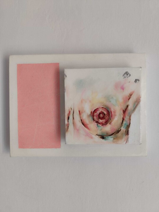 PENSIERO IN ROSA 绘画, 11.8x15.8 in