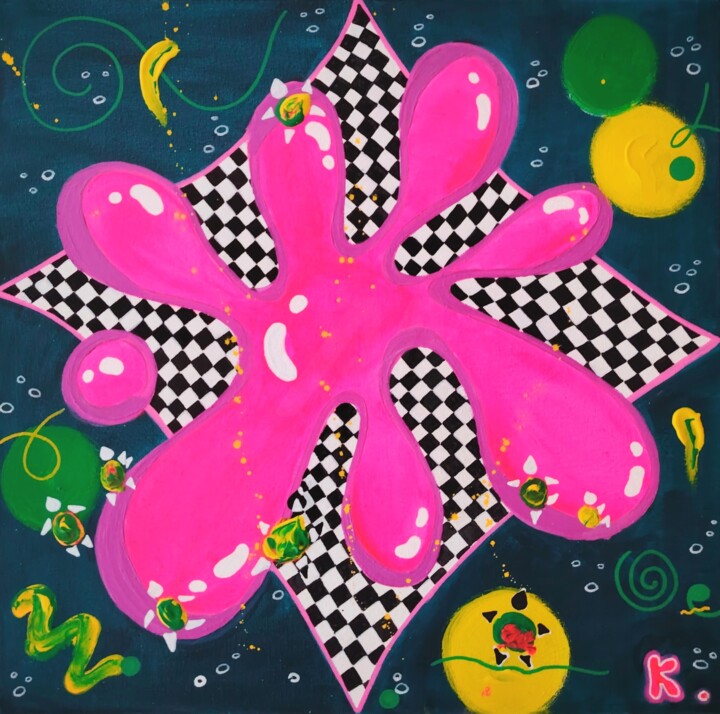SPLASH ME IF YOU CAN 绘画, 19.7x19.7 in