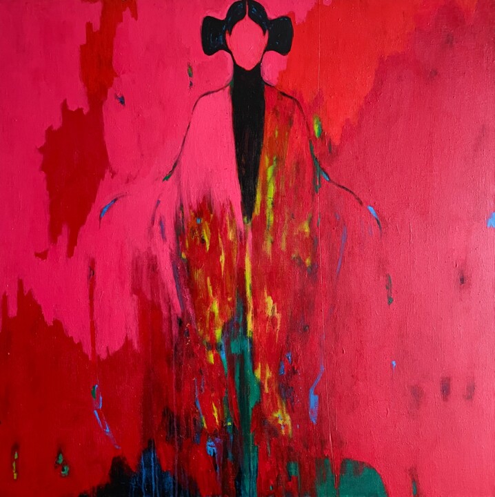 Alienation in fire 绘画, 47.2x47.2 in