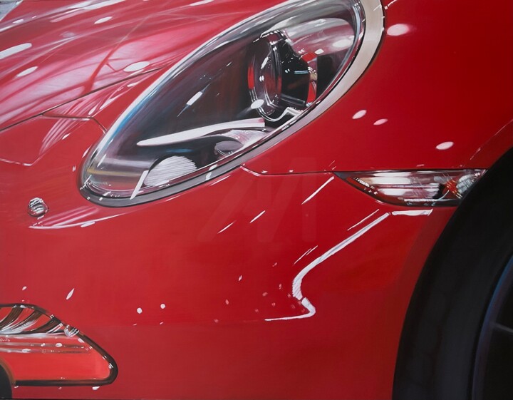 Porsche 911 Carrera classique 绘画, 35x45.7 in