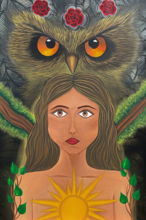 Guided by Wisdom 绘画, 39.4x27.6 in