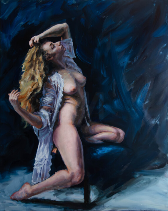 Reverie in lace and shadow 绘画, 39.4x31.5 in