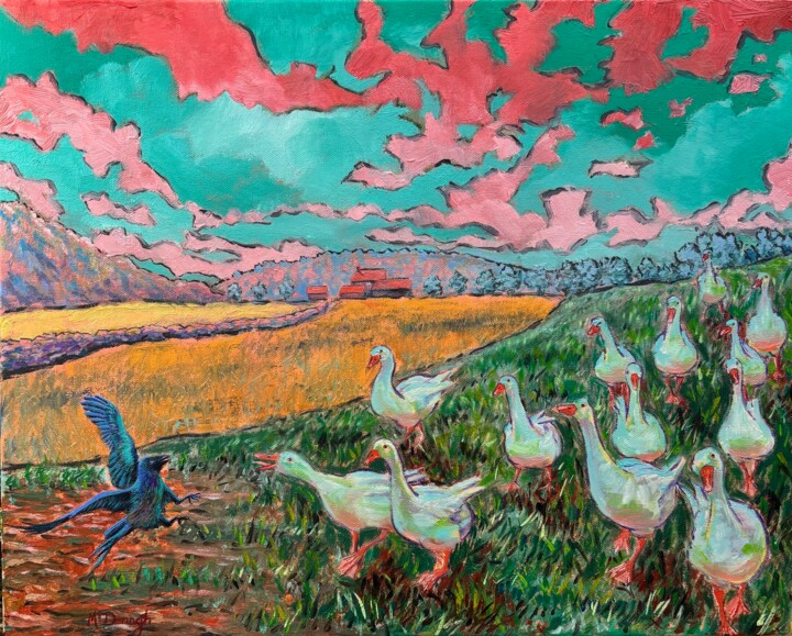 Animal Farm 绘画, 15.9x19.9 in