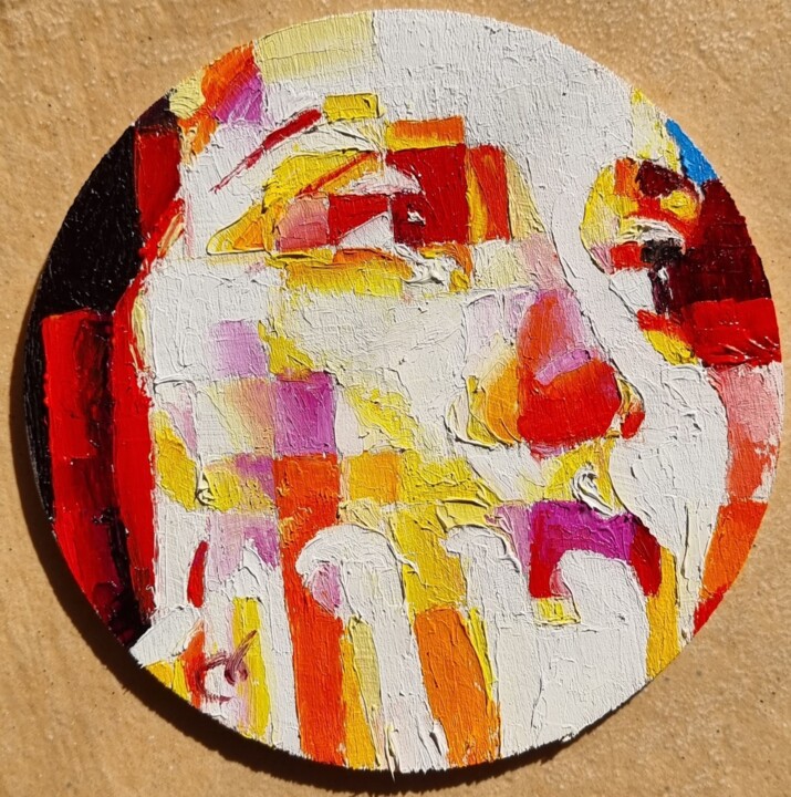 Peinture intitulée "Luna trasognata" par Assunta Cassa, Œuvre d'art originale, Huile