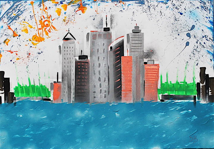 Benidorm 绘画, 31.9x45.7 in