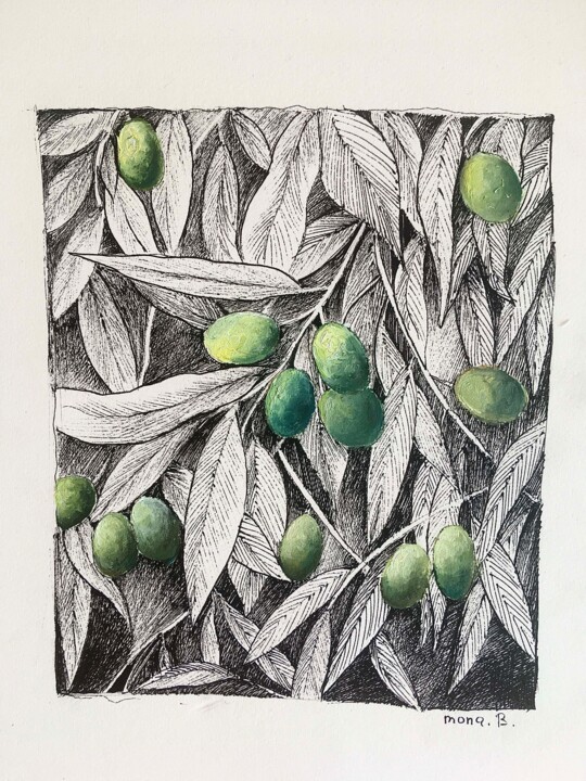 Olives Printmaking, 11.7x8.3 in