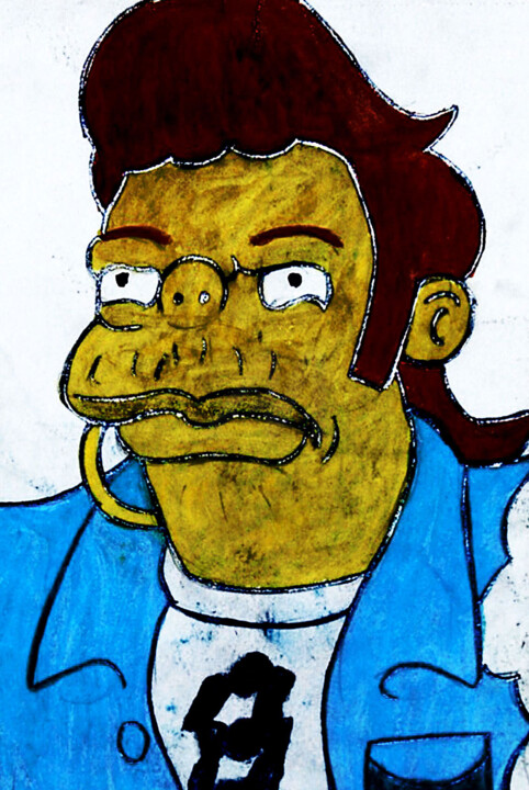 Les Simpson1 绘画, 11.8x7.9 in
