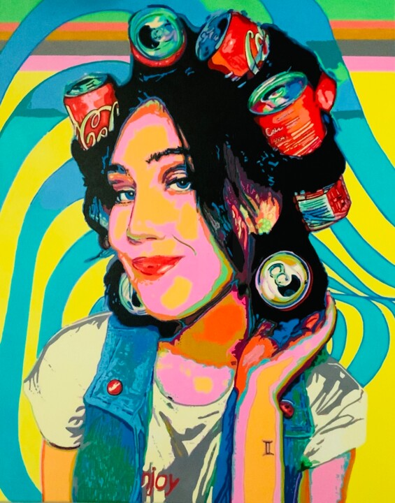 “Have a Coke and a Smile” 绘画, 39.4x31.5 in