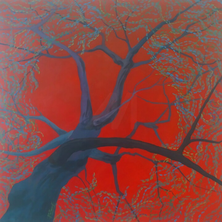 "Réseau Mobile – Acr…" başlıklı Tablo Eric Pelleau tarafından, Orijinal sanat, Akrilik