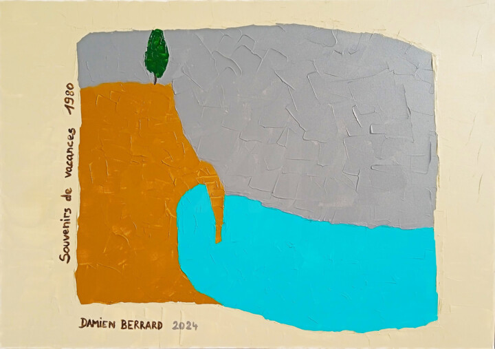 Souvenirs de vacances, 1980 绘画, 25.6x36.2 in