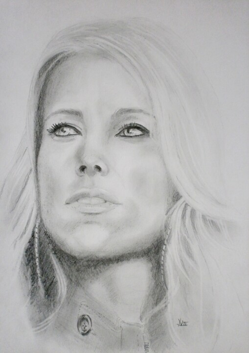 Sylvie Meis (F689) 图画, 11.7x8.3 in