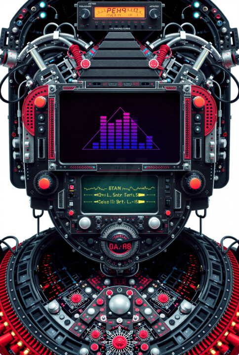 Digitale Kunst mit dem Titel "Sitarian" von Kubicol, Original-Kunstwerk, Digitaldruck