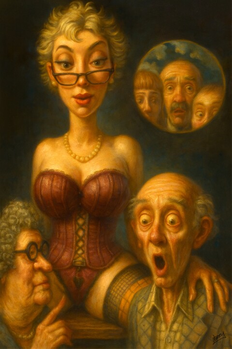 Help The Aged 绘画, 21.3x14.2 in