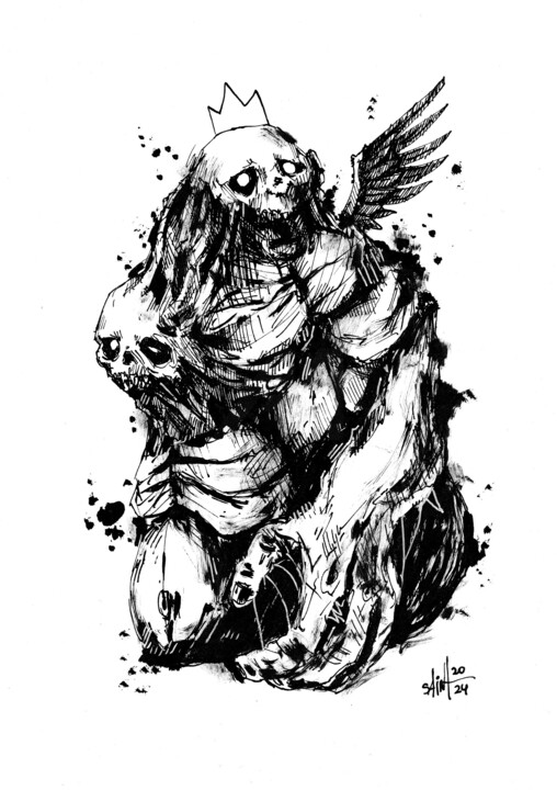 Mr. Dvachela ink 图画, 8.3x5.9 in