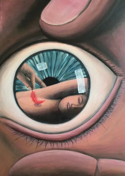 Eye 绘画, 27.6x19.7 in