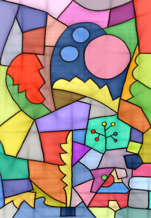 Abstrait complexe 数字艺术, 22.8x15.8 in